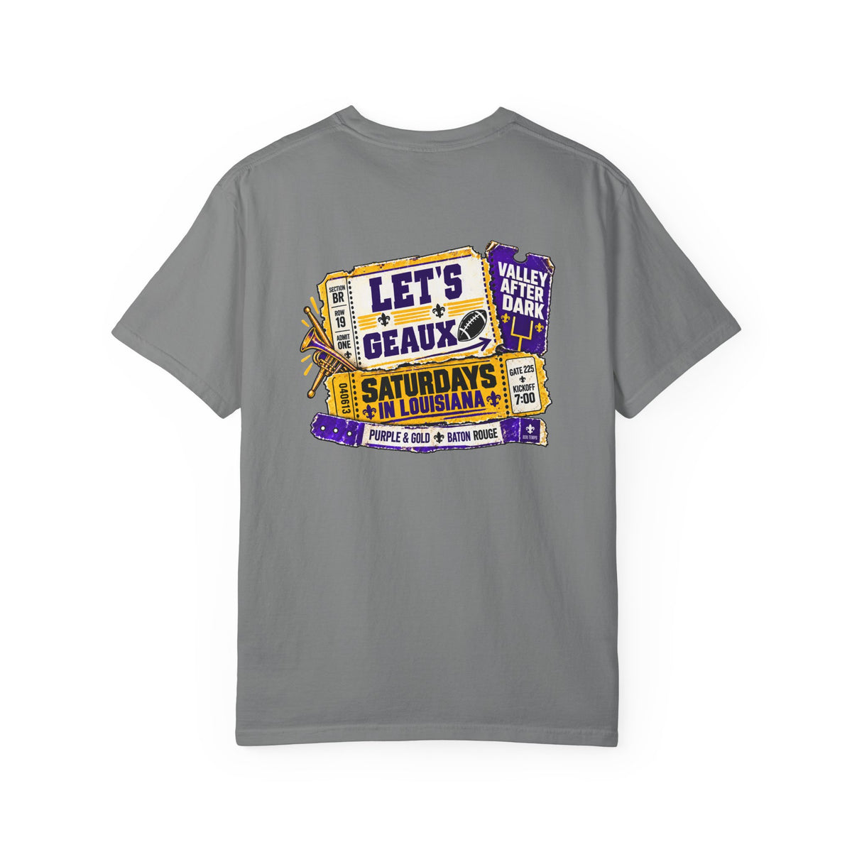 Let's Geaux Saturday Ticket Tee | Purple & Gold Gameday Shirt