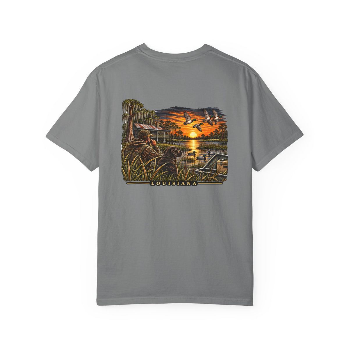 Louisiana Duck Camp Tee | Bayou Sunrise Hunting Shirt