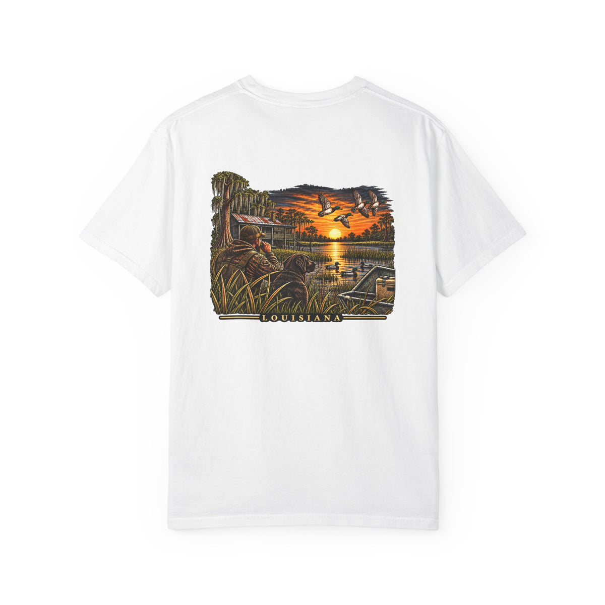 Louisiana Duck Camp Tee | Bayou Sunrise Hunting Shirt
