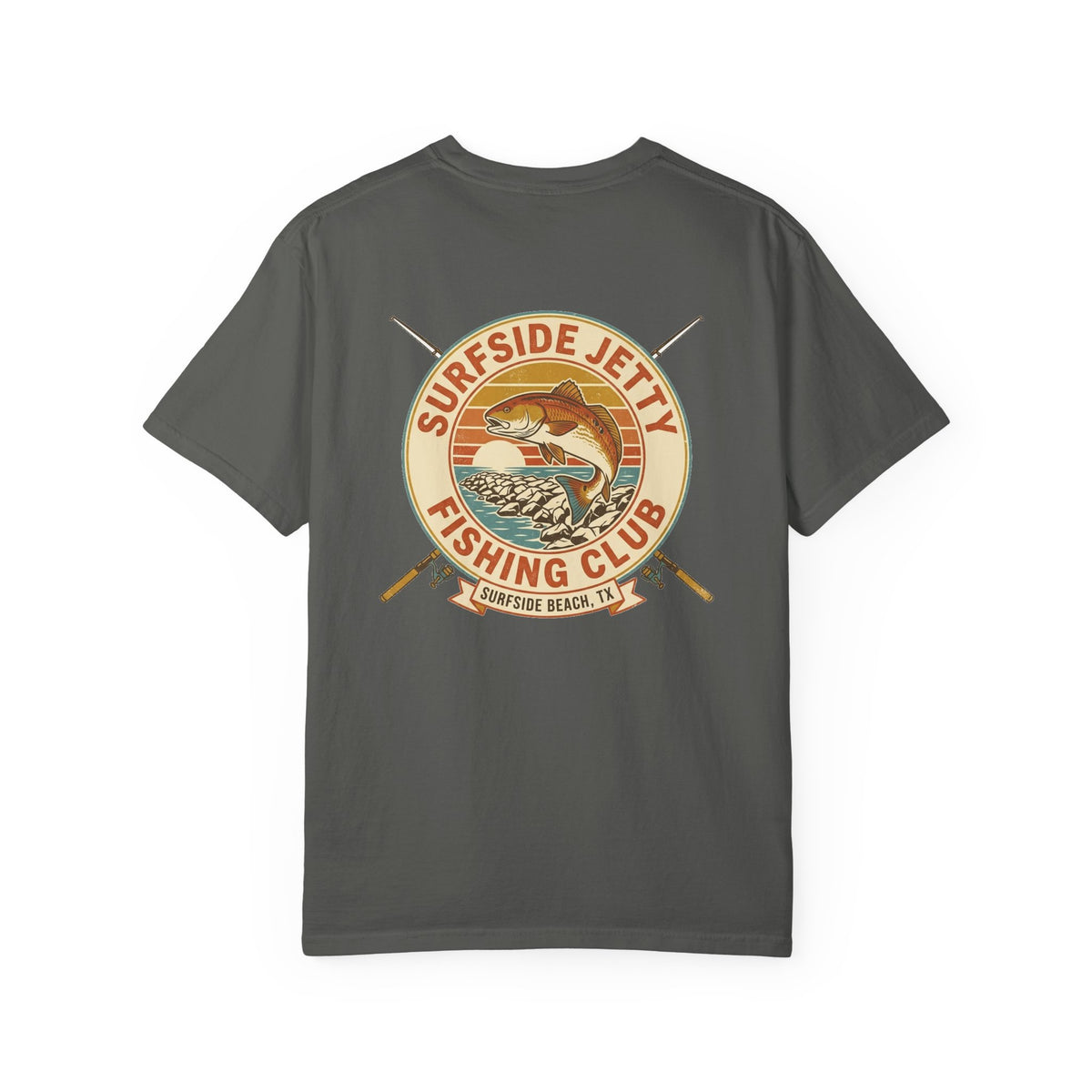 Surfside Jetty Fishing Club Tee | Vintage Redfish Surfside Beach TX Shirt