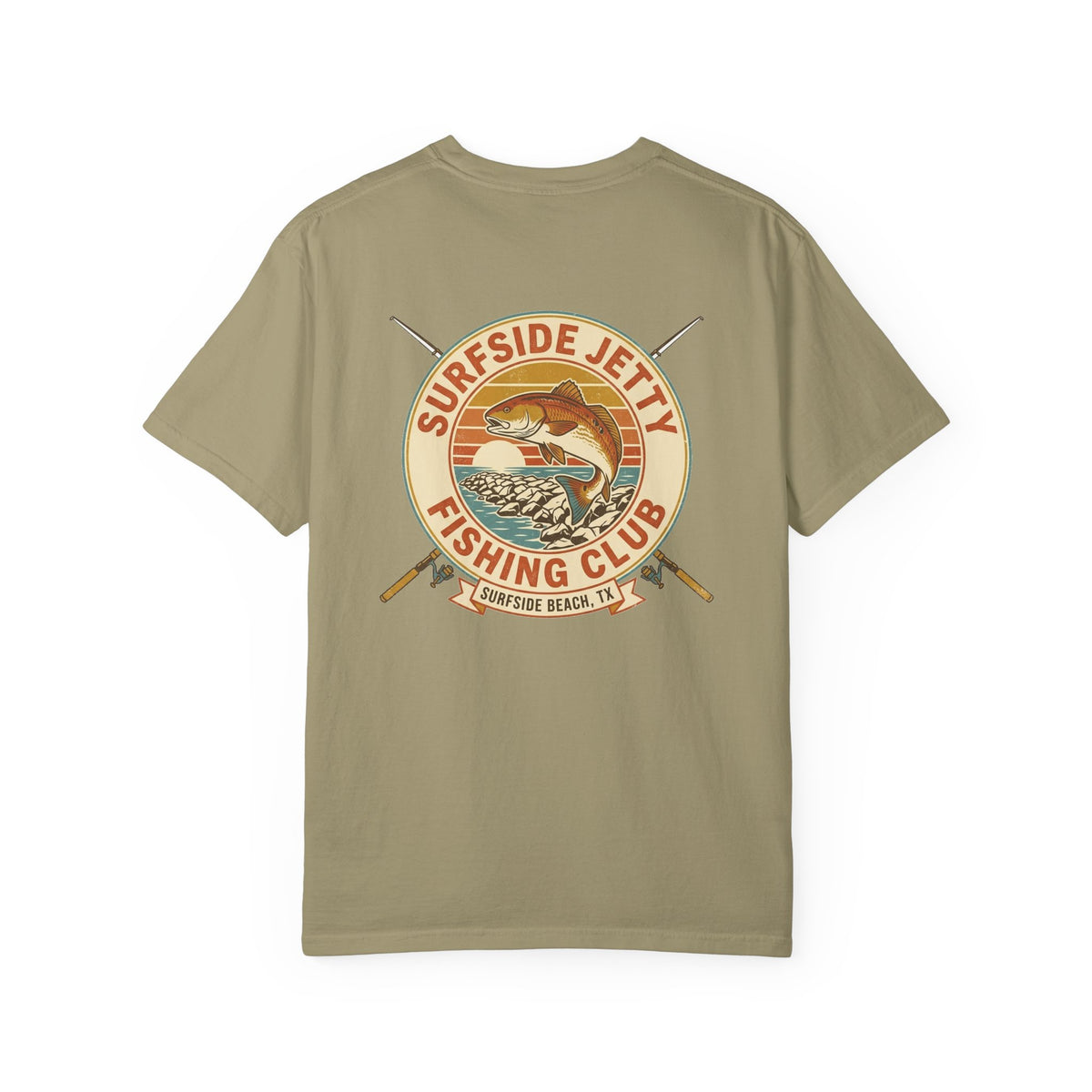 Surfside Jetty Fishing Club Tee | Vintage Redfish Surfside Beach TX Shirt