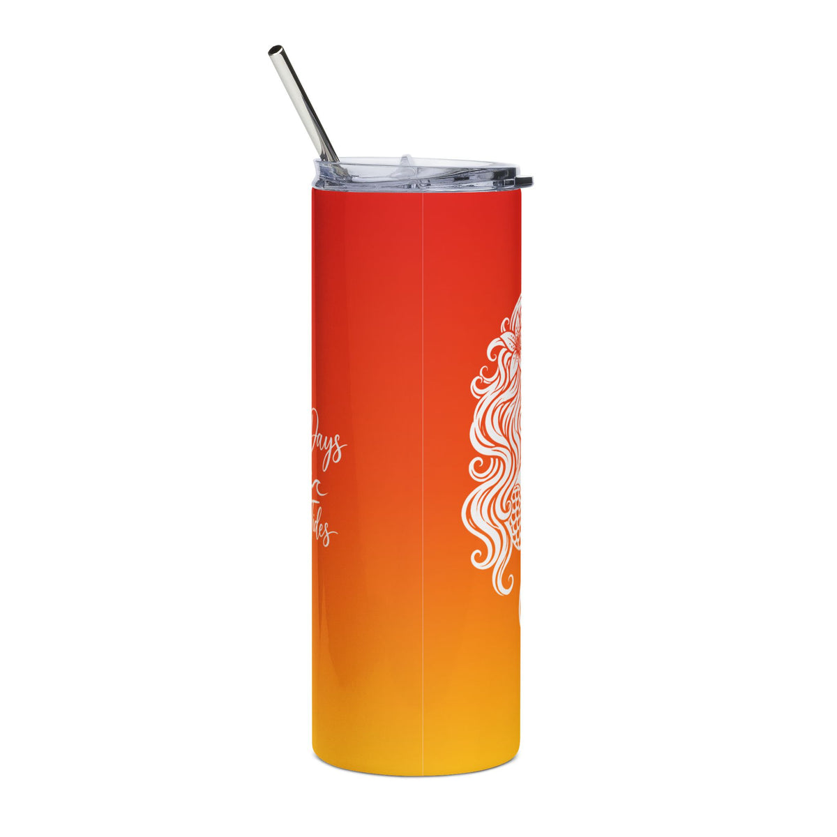 Seashell Mermaid Tumbler | Surfside Beach Sunrise 20oz Stainless Steel Tumbler with Straw