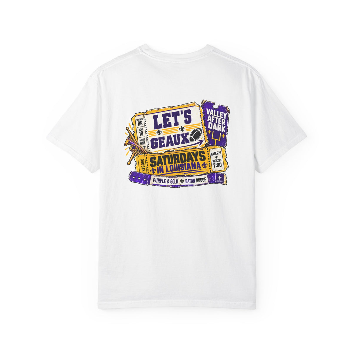 Let's Geaux Saturday Ticket Tee | Purple & Gold Gameday Shirt